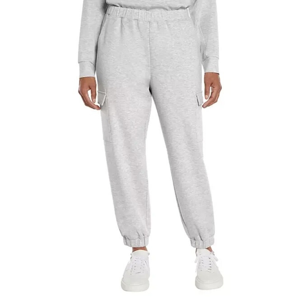 Express Womens Cargo Jogger Pants Light Grey Size XL Regular Relaxed Fit NWT
